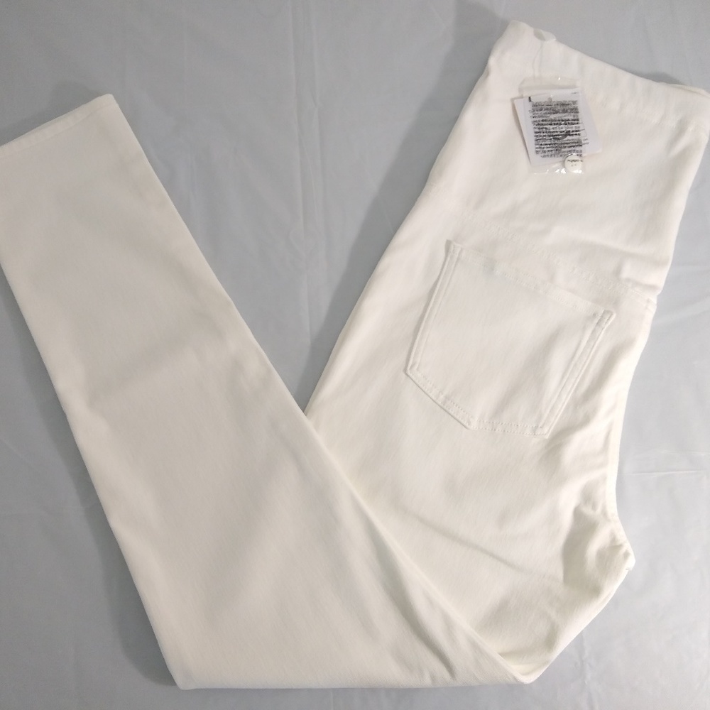 Uniqlo Women White Maternity Legging Pants - Large
